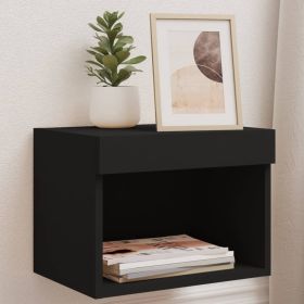 Bedside Table - Phoebe Finn Nightstand Black 40cm
