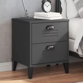 Bedside Table - Edith Lou Nightstand Anthracite Grey 40cm