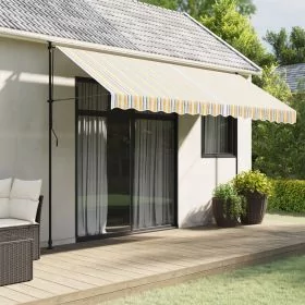 Replacement Fabric for Awning Multicolour Stripe 4x3.5 m - vid-367727