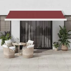 Automatic Retractable Awning Burgundy 450x300 cm - vid-3215326