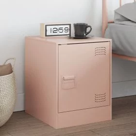Bedside Cabinet Pink 34.5x39x44 cm Steel - vid-841609