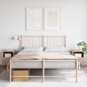 Bedside Cabinets 2 pcs Pink 36x39x50.5 cm Steel - vid-843057