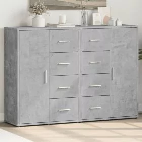Sideboards 2 pcs Concrete Grey 60x31x84 cm Engineered Wood - vid-3276591