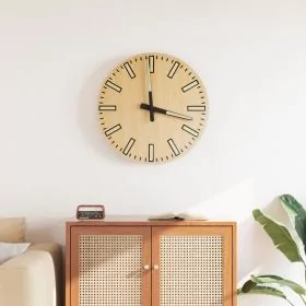 Wall Clock with Luminous Scales and Pointers Yellow 30 cm
