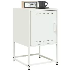 Bedside Cabinets 2 pcs White 36x39x60.5 cm Steel - vid-846457