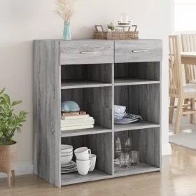 Sideboard Grey Sonoma 80x42.5x93 cm Engineered Wood - vid-3281481