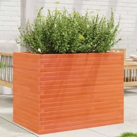 Garden Planter Wax Brown 90x60x68.5 cm Solid Wood Pine