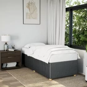 Bedframe Dark Grey 90x190cm Single Fabric