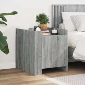 Bedside Cabinet Grey Sonoma 45x50x50 cm Engineered Wood - vid-848302