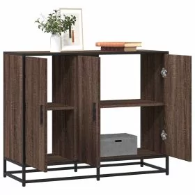 Sideboard Brown Oak 94x35x76 cm Engineered Wood