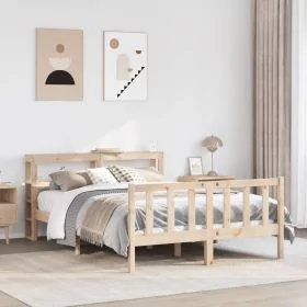 Bedframe 150x200cm King Size Solid Wood Pine