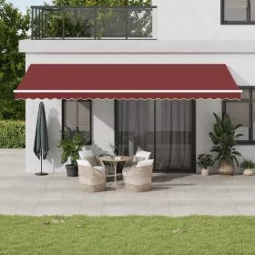 Automatic Retractable Awning Burgundy 600x300 cm - vid-3310198
