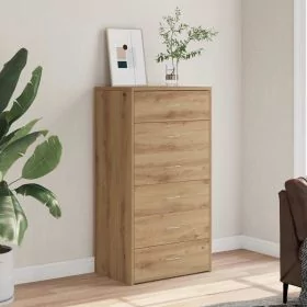 Sideboard with 6 Drawers Artisan Oak 50x34x96 cm Engineered Wood