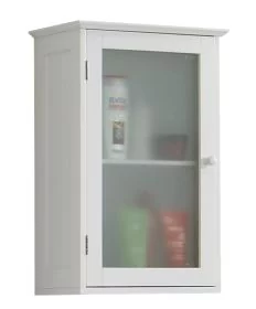 Stockholm 1-Door Bathroom Wall Storage Cabinet - White