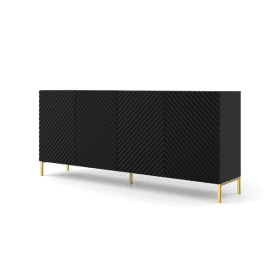Sideboard - CLAIRE Sideboard Black 200cm