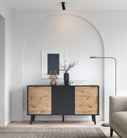 Sideboard - MILO Sideboard Black 154cm