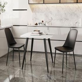 Raffaella Black Duo Chairs with Square Dining Table