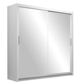 Avant 150cm Full Mirrored Sliding Wardrobe - Black