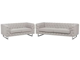 Fabric Sofa Set Beige VISSLAND