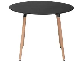 Round Dining Table âŒ€ 90 cm Black BOVIO