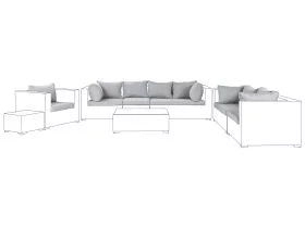 Outdoor Cushion Cover Set Grey MAESTRO II