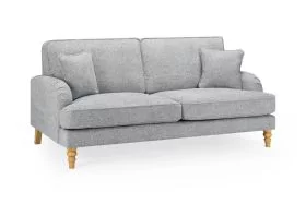 Sofa Set - GROVES Plush Chenille Fabric 3 Seater and 2 Seater Sofa Grey 190cm