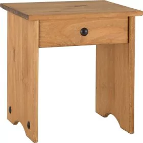 Corona Dressing Table Stool - Distressed Waxed Pine