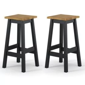 Kyla Live Edge High Breakfast Stools Set of 2 - Pine