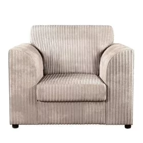 Desmond Jumbo Cord Upholstered Armchair - Cream and Other Colours