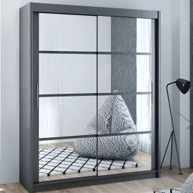 Dexter Sliding Door 160cm Wardrobe - Grey