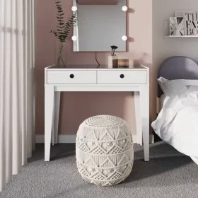 Dressing Table - PALAZZO 2 Drawer Dresser White Matt 92cm