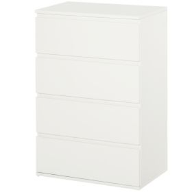HERON VII White Chest of Drawers - Small-sized, 4 Drawers