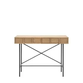 Alkmaar Panelled 2 Drawer Console - Smoked