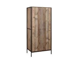 Wardrobe - URBANA 2 Door Wardrobe Rustic 84cm