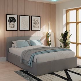 Side Lift Ottoman Bed 120cm Grey