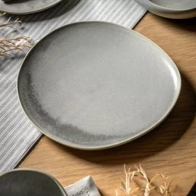 Zurich Dove Grey Dinner Plates Set - Grey
