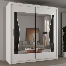 Heffner White Sliding Door Wardrobe - 3 Sizes