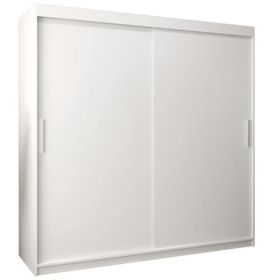 Sliding Wardrobe - TIVERTON 2 Door Wardrobe White 200cm
