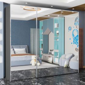 Giovany 250cm Large Sliding Wardrobe - Grey