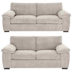 Sofa Set CORDURA Jumbo Cord 3 Seater and 2 Seater Sofa Set - Cream