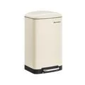 Cream White Step Trash Can with Inner Bucket