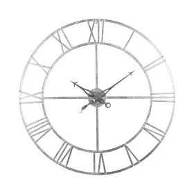 Silver Foil Skeleton Wall Clock - Large