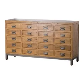 DANVILLE Oak Finish Chest of Drawers - Extra Large-sized, 20 Drawers, Ready Assembled