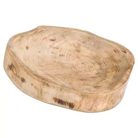 Hand Crafted Mango Wood Trinket Dish - Brown