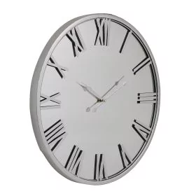 Mayer Mirrored Wall Clock - Silver