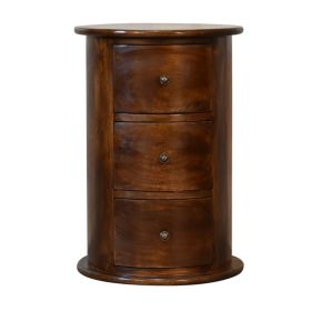 CHEYENNE Oak Finish Chest of Drawers - Small-sized, 3 Drawers