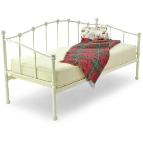 Paris Metal Day Bed Frame - 2ft6 Small Single - Ivory