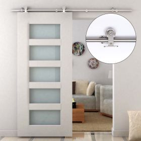 35-45mm Track Stainless Steel Sliding Door Kit Silver