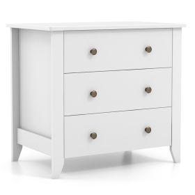 NAXON White Chest of Drawers - Medium-sized, 3 Drawers