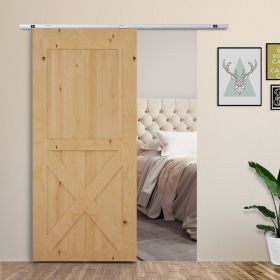 Modern Sliding Barn Door Closet Hardware Track Kit Track System Unit for Single Wooden Door 6FT /1860mm by